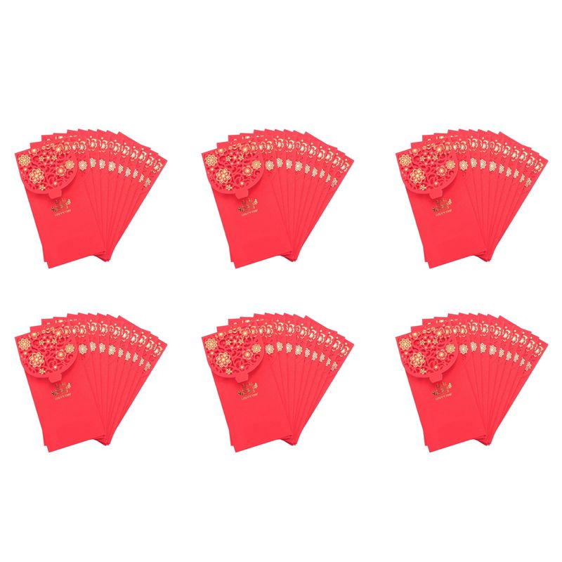 ABZC-60PCS Chinese Red Envelop - Wedding Envelopes 评论和价格
