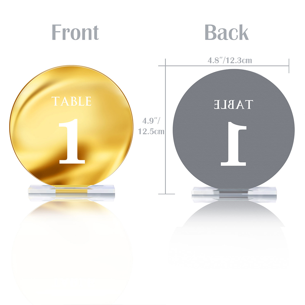 Acrylic Wedding Table Number S - Table Number Gold 评论和价格