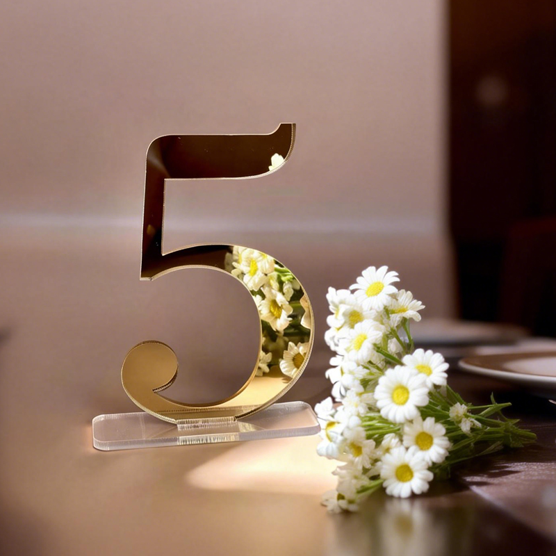 Numbers for Wedding Tables wit - Table Number Gold 评论和价格
