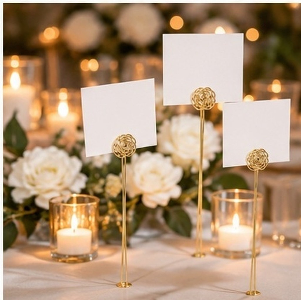 30Pcs Elegant Gold Floral Card - Table Number Gold 评论和价格