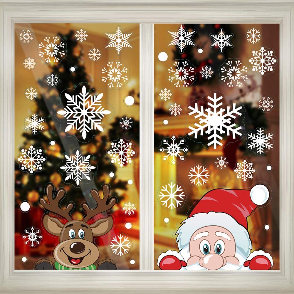 Christmas Window Clings Sticke - Wedding/Event Supply Store 评论和价格