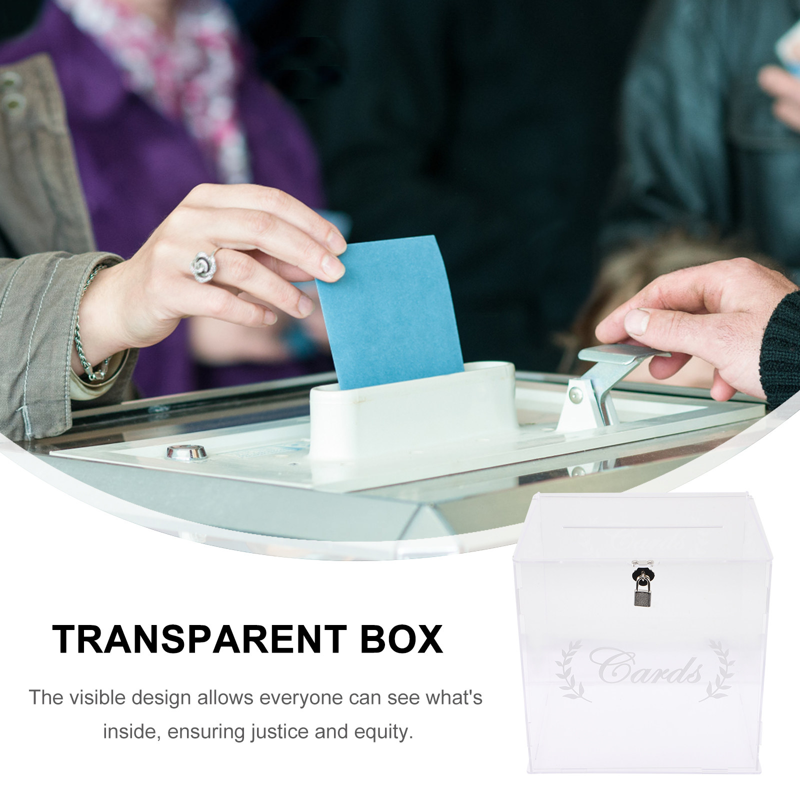 Acrylic Transparent Wedding Ca - Wedding Card Box 评论和价格