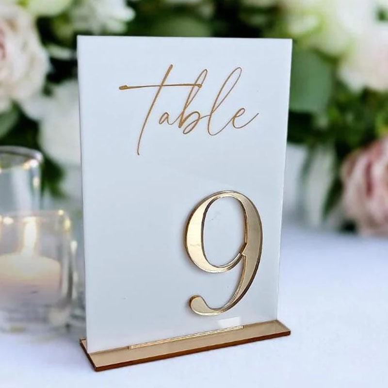 Wedding Table Numbers for Cere - Table Number Gold 评论和价格