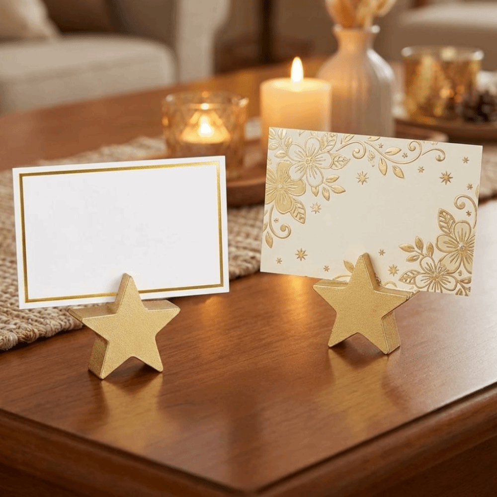 12PCS Star Heart Shaped Table  - Table Number Gold 评论和价格